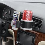 Wholesale Universal Air Vent Drink Bottle Cradle Car Mount Holder (Black Gray)